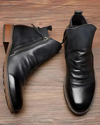 Leonardo™ - Leather ankle boots with side zip