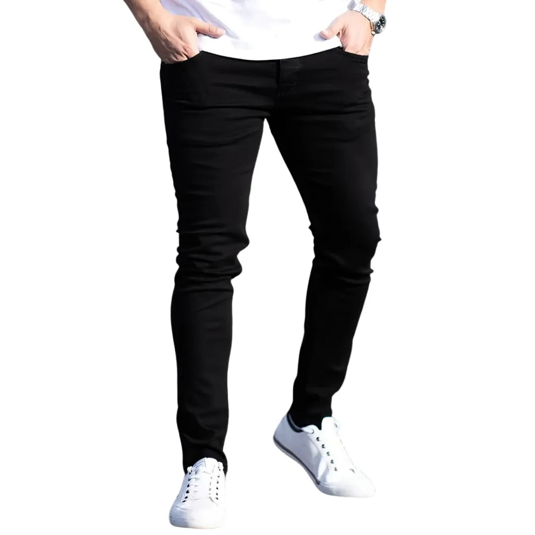 Couture - Elastic waist slim-fit trousers