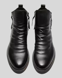 Leonardo™ - Leather ankle boots with side zip