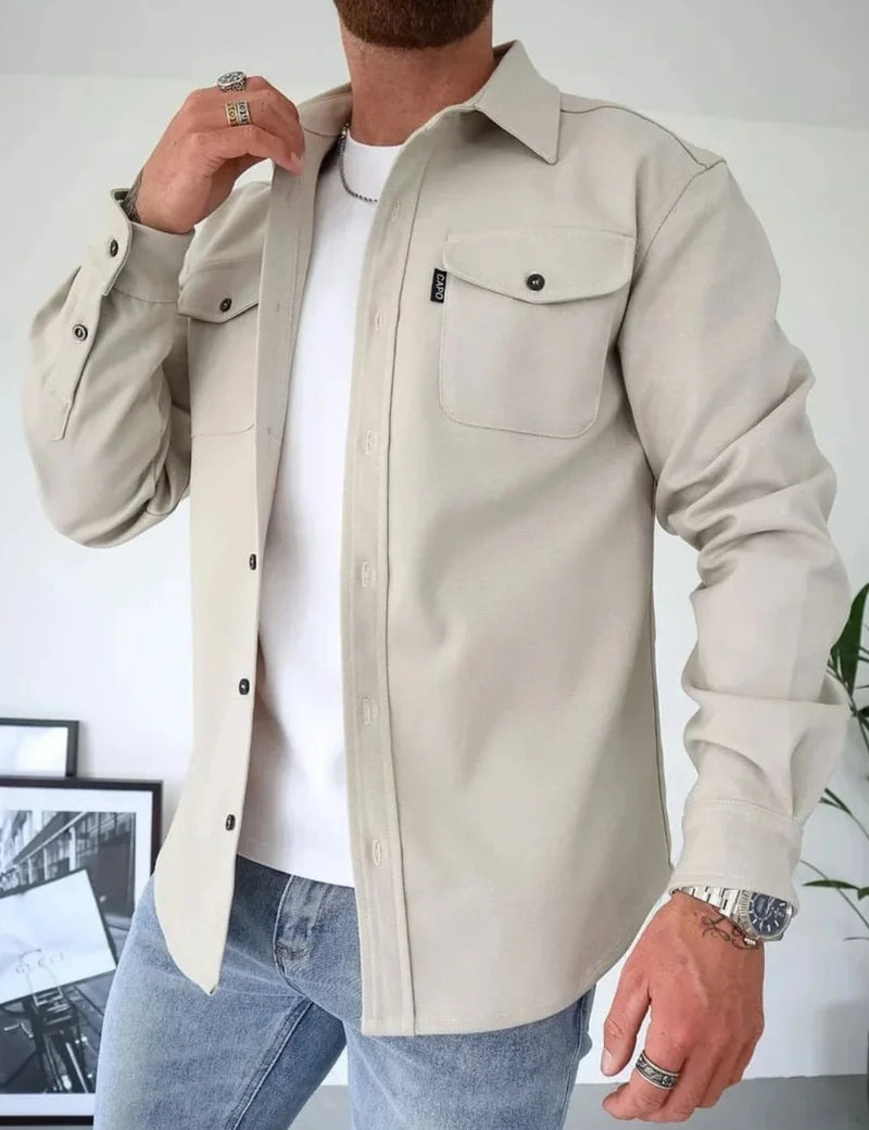 Shirtjacke mit Knopfleiste