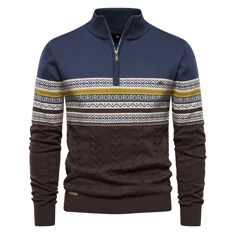 Jasper | Fair Isle Half Zip Sweater