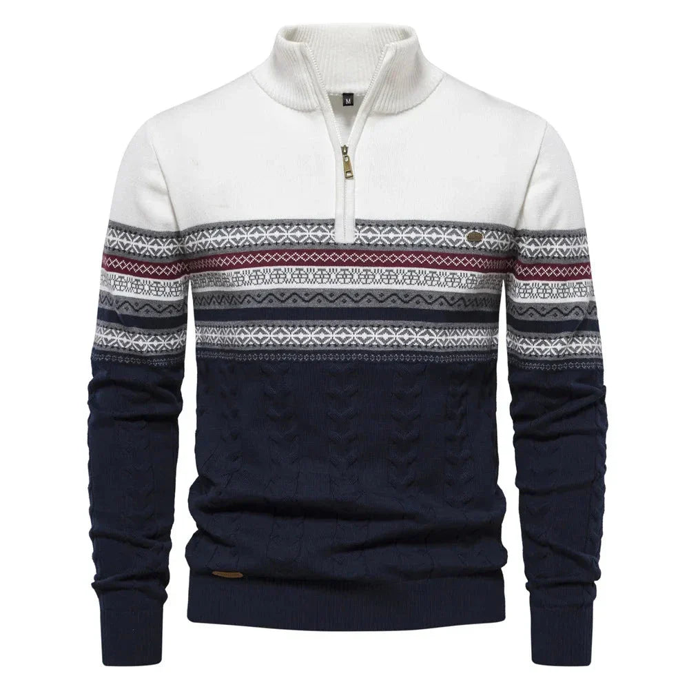 Jasper | Fair Isle Half Zip Sweater