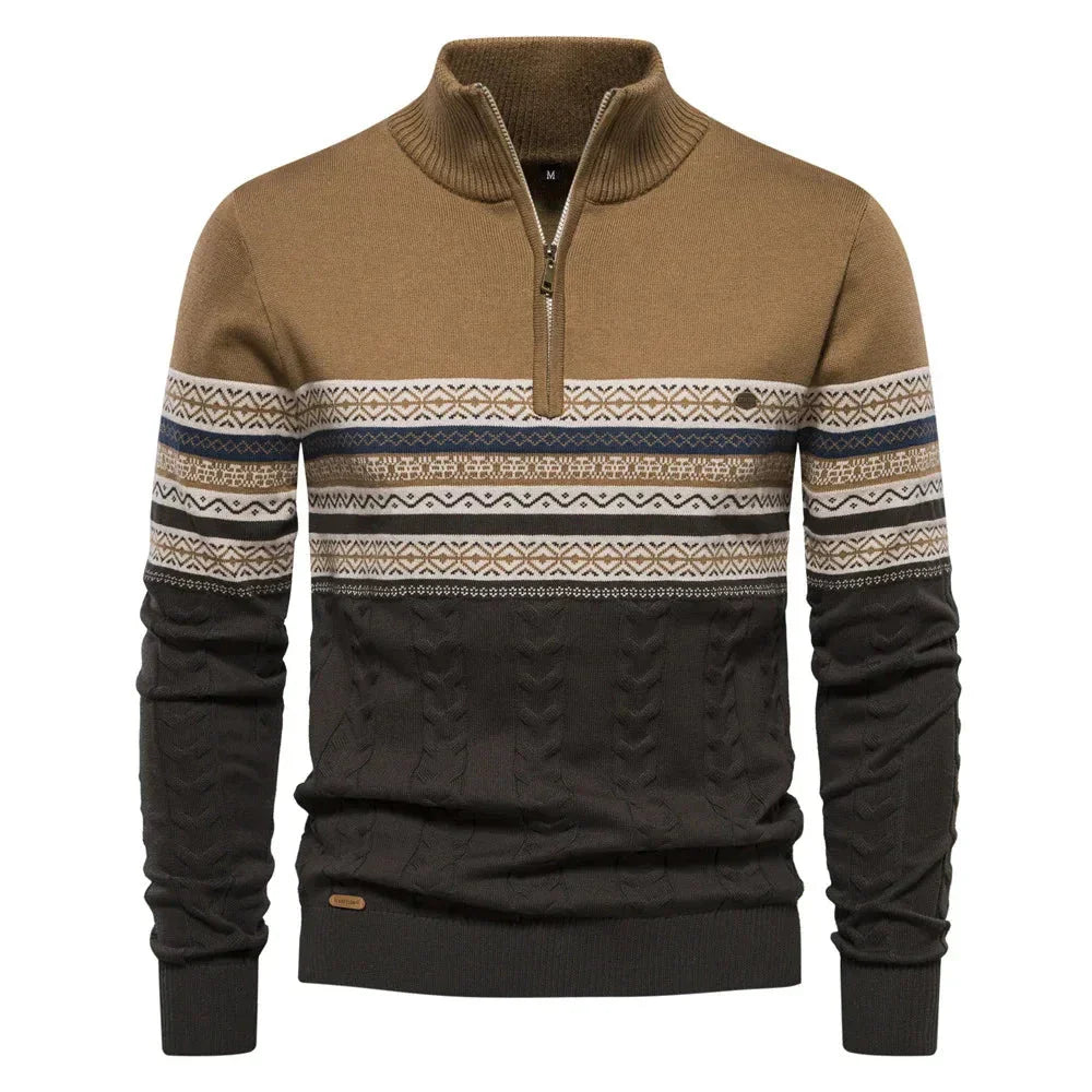 Jasper | Fair Isle Half Zip Sweater